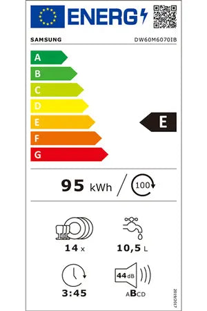 Lave-vaisselle Samsung encastrable - DW60M6070IB 60CM Samsung