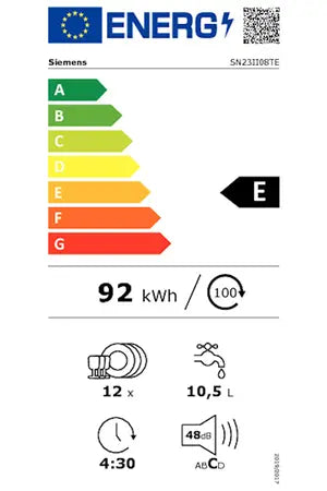 Lave-vaisselle Siemens SN23II08TE VarioSpeed Plus Siemens