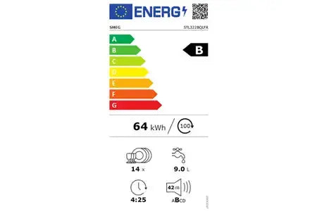 Lave-vaisselle Smeg STL322BQLFR - ENCASTRABLE 60CM Smeg