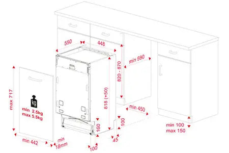 Lave-vaisselle Teka encastrable - DFI44700 45CM Teka