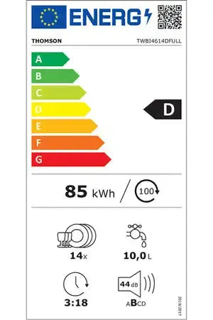 Lave-vaisselle Thomson TWBI4614DFULL - ENCASTRABLE 60CM Thomson