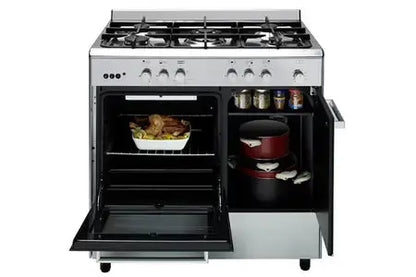 Piano de cuisson Airlux AA9PCGIX2 Butamax - Butanette 90cm Gaz noir inox Airlux