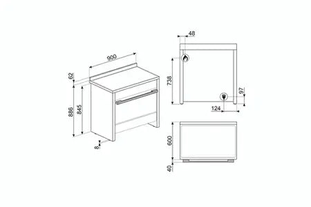 Piano de cuisson Smeg B95GMCX2 Smeg