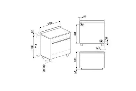 Piano de cuisson Smeg C9GMX2 Smeg