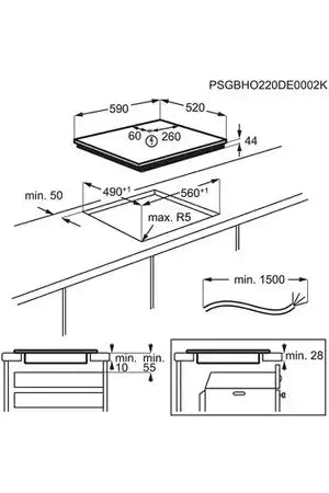 Plaque induction Electrolux EIV64453 FlexiBridge Electrolux