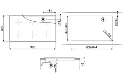 Plaque induction Smeg SI2951D Smeg