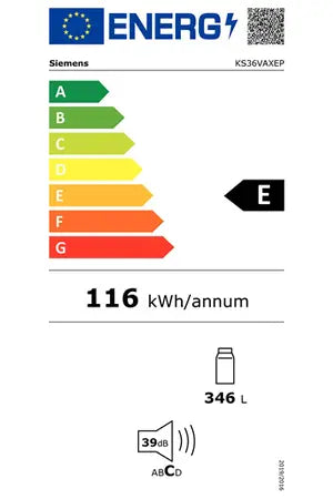 Réfrigérateur 1 porte BlackSteel Siemens KS36VAXEP Siemens