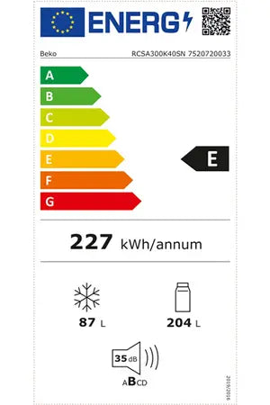 Réfrigérateur congélateur en bas Beko RCSA300K40SN Beko