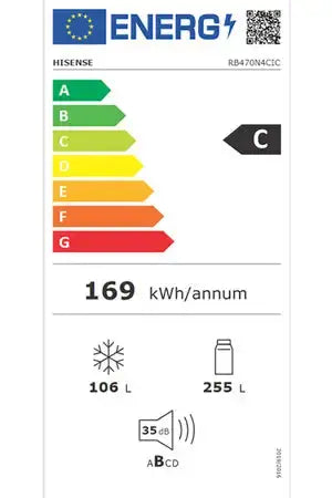 Refrigerateur congelateur en bas Hisense RB470N4CIC Hisense