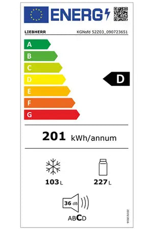 Refrigerateur congelateur en bas Liebherr KGNSFD52Z03-20 Liebherr