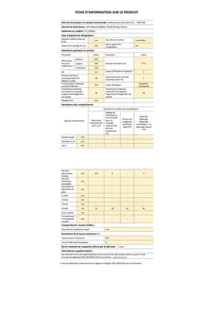 Refrigerateur congelateur en bas Proline PLC163WH Proline