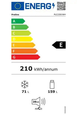 Réfrigérateur congélateur en bas Proline PLC2301WH Proline