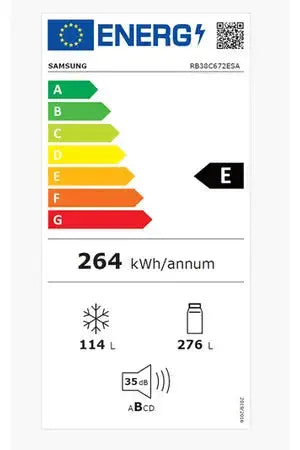 Réfrigérateur congélateur en bas Samsung RB38C672ESA Samsung