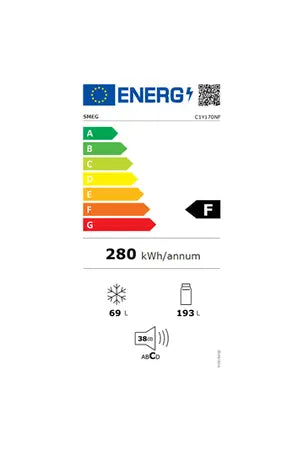 Refrigerateur congelateur en bas Smeg combine encastrable - C1Y170NF 178CM Smeg