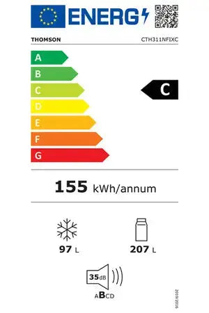 Réfrigérateur congélateur en bas Thomson CTH311NFIXC Thomson