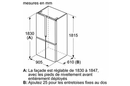 Réfrigérateur multi-portes Siemens KF96NAXEA blacksteel Siemens