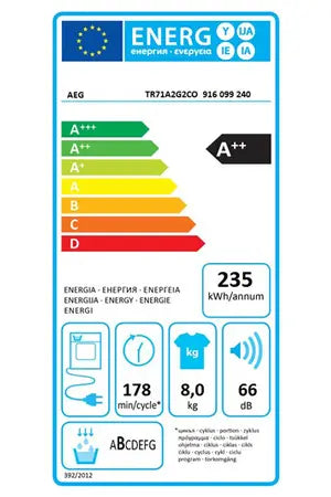 Sèche-linge Aeg TR71A2G2CO Aeg