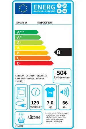 Sèche-linge Electrolux EW6C4753CB Electrolux