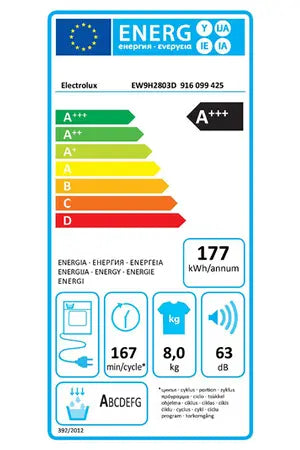 Sèche-linge Electrolux EW9H2803D Electrolux