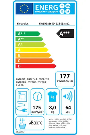 Sèche-linge Electrolux EW9H3866SD Electrolux