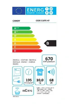 Sèche-linge Hublot  Candy  CSOEC10TE47 Candy