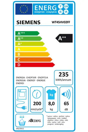 Sèche-linge Siemens WT45HV02FF Siemens