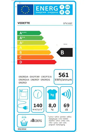 Sèche-linge Vedette SFV182C Vedette