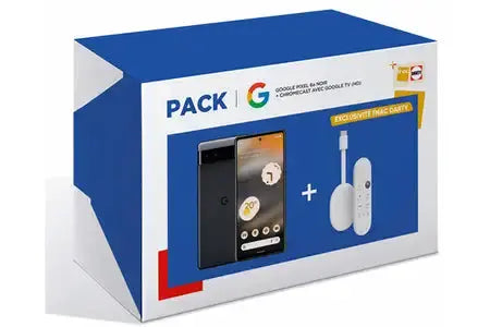 Smartphone Google Pack Pixel 6a 128go Noir 5g + Chromecast Hd Google