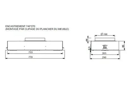 Hotte sans moteur / moteur Roblin Symphonie Plus Inox 770 - 6839174 Roblin