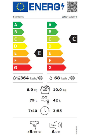 Lave-linge séchant Siemens WN54G200FF